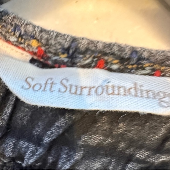 Soft surroundings womens Cobi Thermal velvet trim gray ashy wash Size SP - Picture 7 of 13